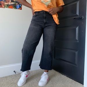 high waist black flare jeansss